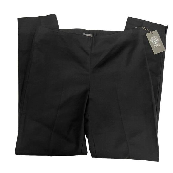 Vince Camuto Trouser Pants Satiny Black Side Zipper Ankle Slits Stretch Women 8 - Picture 13 of 13